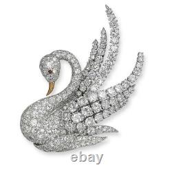 Swan Bird Brooch For Women Handmade High Auction Jewelry 925 Sterling Silver New