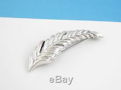 Tiffany & Co RARE VINTAGE Silver Bird Feather Leaf Leaves Brooch Pin