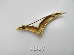 Tiffany & Co Seagull Flying Bird Pin Brooch 18k Yellow Gold Vintage Designer