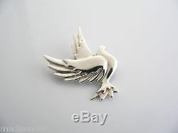 Tiffany & Co Silver Picasso Nature Dove Bird Peace Brooch Pin Rare Vintage