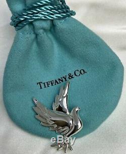 Tiffany & Co. Sterling Silver 925 Paloma Picasso Dove Bird Brooch Pin Vintage