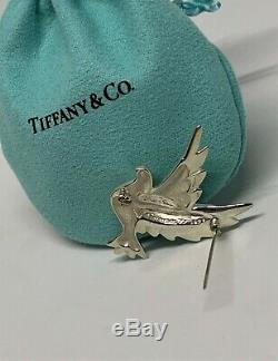 Tiffany & Co. Sterling Silver 925 Paloma Picasso Dove Bird Brooch Pin Vintage