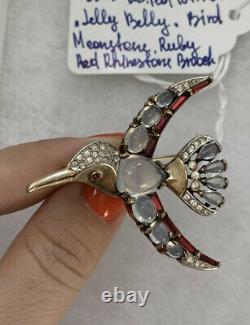 Trifari Jelly Belly Bird brooch Vintage 1949 s A. Philippe Sterling D. P. 157197