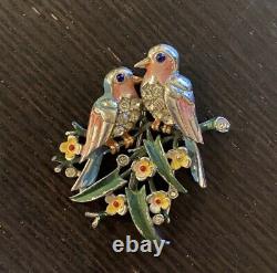 Trifari Love Birds Vintage Brooch