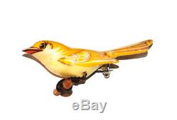 Uncommon Authentic Vintage Takahashi Canary Brooch, Figural Bird Pin
