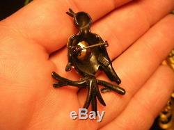 VINTAGE Brooch Group 6 BIRDS Incl. 1-SPECTACULAR WEISS