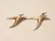 Vintage Marcel Boucher 2 Piece Set Birds In Flight Pin Brooch Interlocking Rare