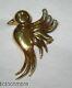 Vintage Signed 18k Gold & Diamond Humming Bird Pin Animal Brooch 153/500 8.3g