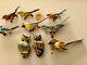 Vintage Takahashi Wood Bird Brooch Pin Hand Painted & Carved 9 Bird Lot