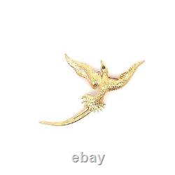 VTG Estate 14K Yellow Gold Bermuda Gull Flying Bird Brooch Pin! 26
