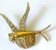 Victorian Gold Platinum Diamond Sapphire Nesting Swallow Brooch In Period Box