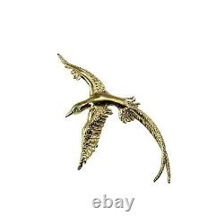Vintage 14 Karat Yellow Gold Long Tailed Bird Brooch/Pin #11646