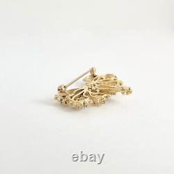 Vintage 1950's Opal Peacock Bird Brooch Pin 12K Yellow Gold, 5.65 Gr