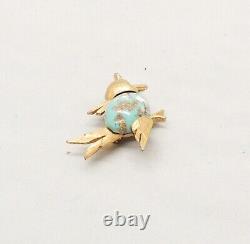 Vintage 1960s Signed Napier Bird With Worm Runway Statement Couture Brooch