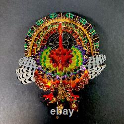 Vintage 1990's Lunch At The Ritz Turkey Thanksgiving Articulated Brooch Pin 5x4