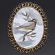 Vintage 800 Silver Mother Of Pearl & Abalone Bird Inlay Brooch Pin Pendant