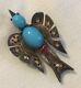 Vintage Alfred Philippe Trifari Sterling Cabochon Bird Pin Brooch Clip Signed