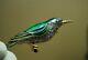 Vintage Art Deco Nouveau Pave Chrystal Rhinestone Enamel Hummingbird Bird Brooch