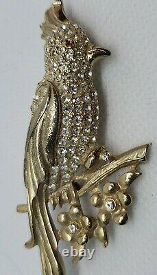 Vintage Beautiful Birds of Paradise Brooch Pin Costume Jewelry Unbranded (AS1)