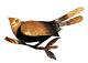 Vintage Bird Brooch Hammered Copper Frank Rebajes Mid Mod Signed