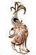 Vintage Bird Of Paradise Brooch Elegant 18k Gild W Black Enamel Crystals Sphinx