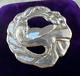 Vintage Carl Poul Petersen Rare Large Dove Sterling Silver Brooch Signed Heavy