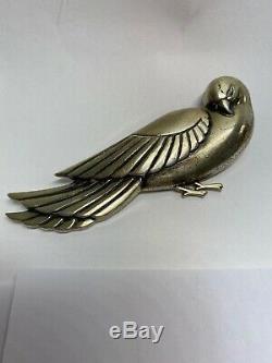 Vintage CORO Sterling Silver Norseland Bird Brooch Pin