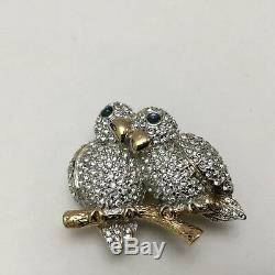 Vintage Carolee Brooch Pin Limited Edition 1996 Signed The Love Birds Very Rare