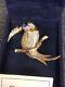 Vintage Carolee Limited Edition Enamel Crystal Gold Tone Bird Pin Brooch