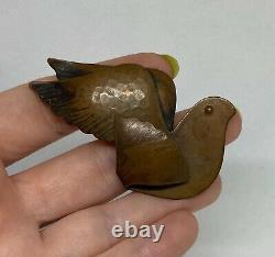 Vintage Copper Bird Brooch SIGNED Rebajes
