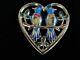 Vintage Coro Sterling Brooch Pin Birds In A Heart 1942 Adolf Katz Design 132,335
