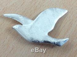 Vintage Costume Bird Brooch Pin Signed By Rene Magritte 2001