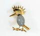 Vintage Crown Trifari Jelly Belly Bird Brooch