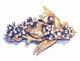 Vintage Dove 2 Miriam Haskell Pearl Gold Tone Metal Bird Pin/brooch Unisigned
