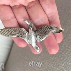 Vintage Danecraft Large Bird Sterling Silver Brooch/Pin pendant seagull