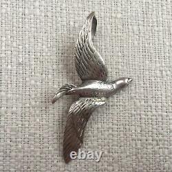Vintage Danecraft Large Bird Sterling Silver Brooch/Pin pendant seagull