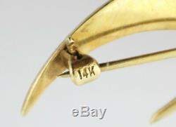 Vintage Estate Tiffany & Co 14K Gold Swallow Birds Brooch