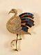 Vintage Figural Bird Heron Giorgio Duchess Of Windsor Swarovski Crystal Brooch