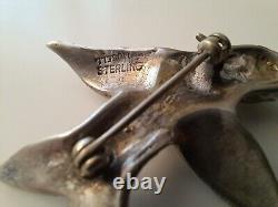 Vintage Frederick Mosell New York City Sterling Hummingbird Brooch Rare