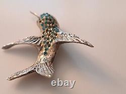 Vintage Frederick Mosell New York City Sterling Hummingbird Brooch Rare