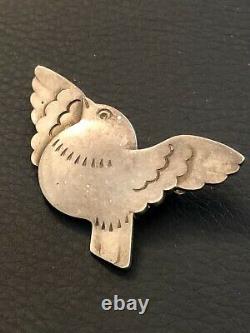 Vintage GEORG JENSEN Sterling Silver Pin Brooch Bird In Flight Arno MALINOWSKI