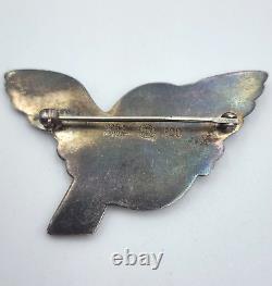 Vintage Georg Jensen Denmark Plump Flying Bird Sterling Silver Brooch #320