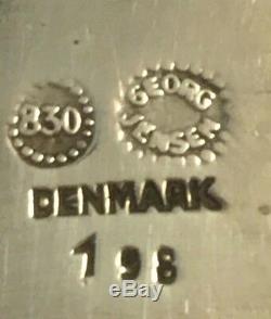 Vintage Georg Jensen Dove Bird Pin Brooch #198 Rare Silver 1950s Signed