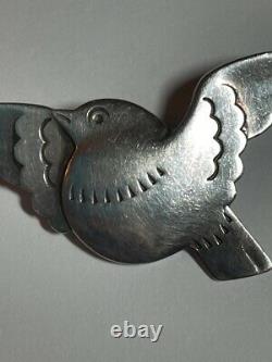 Vintage Georg Jensen No. 320 Sterling Silver 925S Dove Bird Brooch Denmark