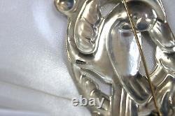 Vintage Georg Jensen Style Sterling Silver 925 Bird Pin Brooch