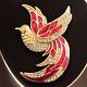 Vintage Giorgio Bird Of Paradise Brooch Large Gold-tone Statement Piece