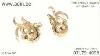 Vintage Gold Birds Stud Earrings Superb Condition Adin Reference 07179 4096
