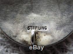 Vintage HOPI Sterling Silver Pendant Brooch Bird Signed