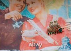 Vintage Jewellery Brooch Two Lovery Birds Antique Art Dress Jewelry