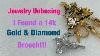 Vintage Jewelry Unboxing Found 14k Gold U0026 Diamond Brooch 2020 Haul